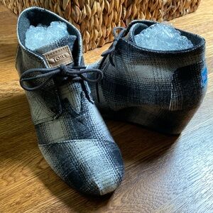 TOMS wedge booties shoes